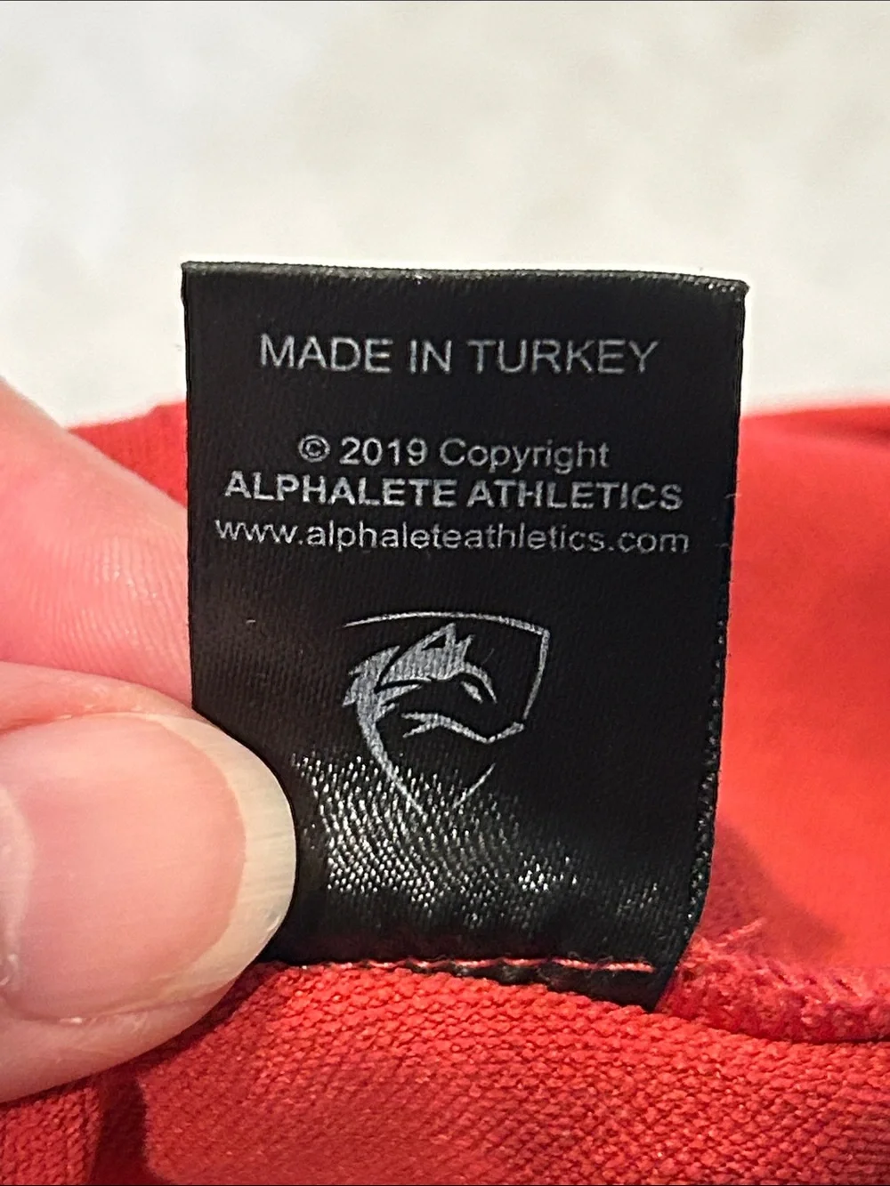 Alphalete Leggings size Small Red Orange Ribbed Detail